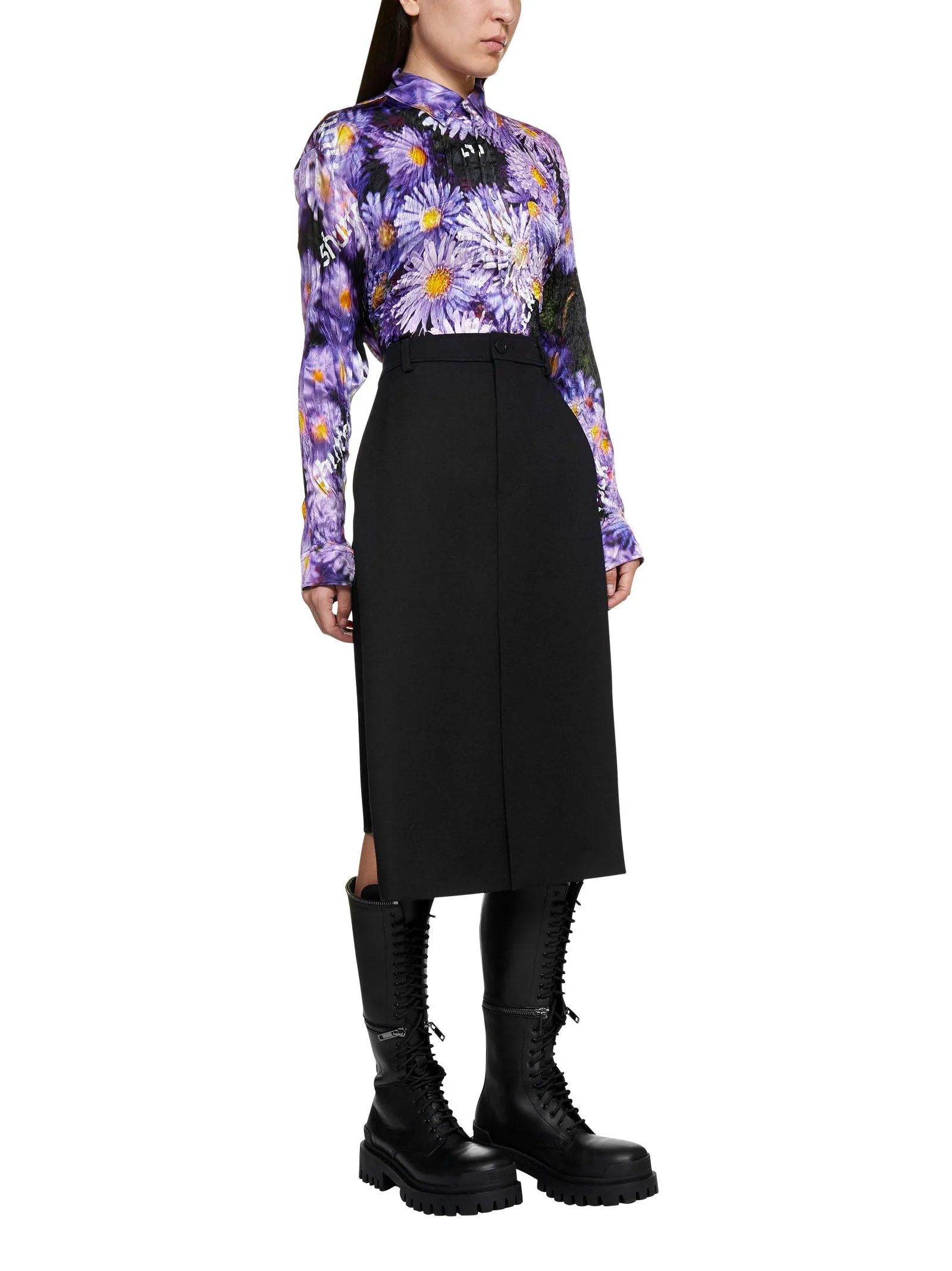 Balenciaga Panelled Midi Skirt