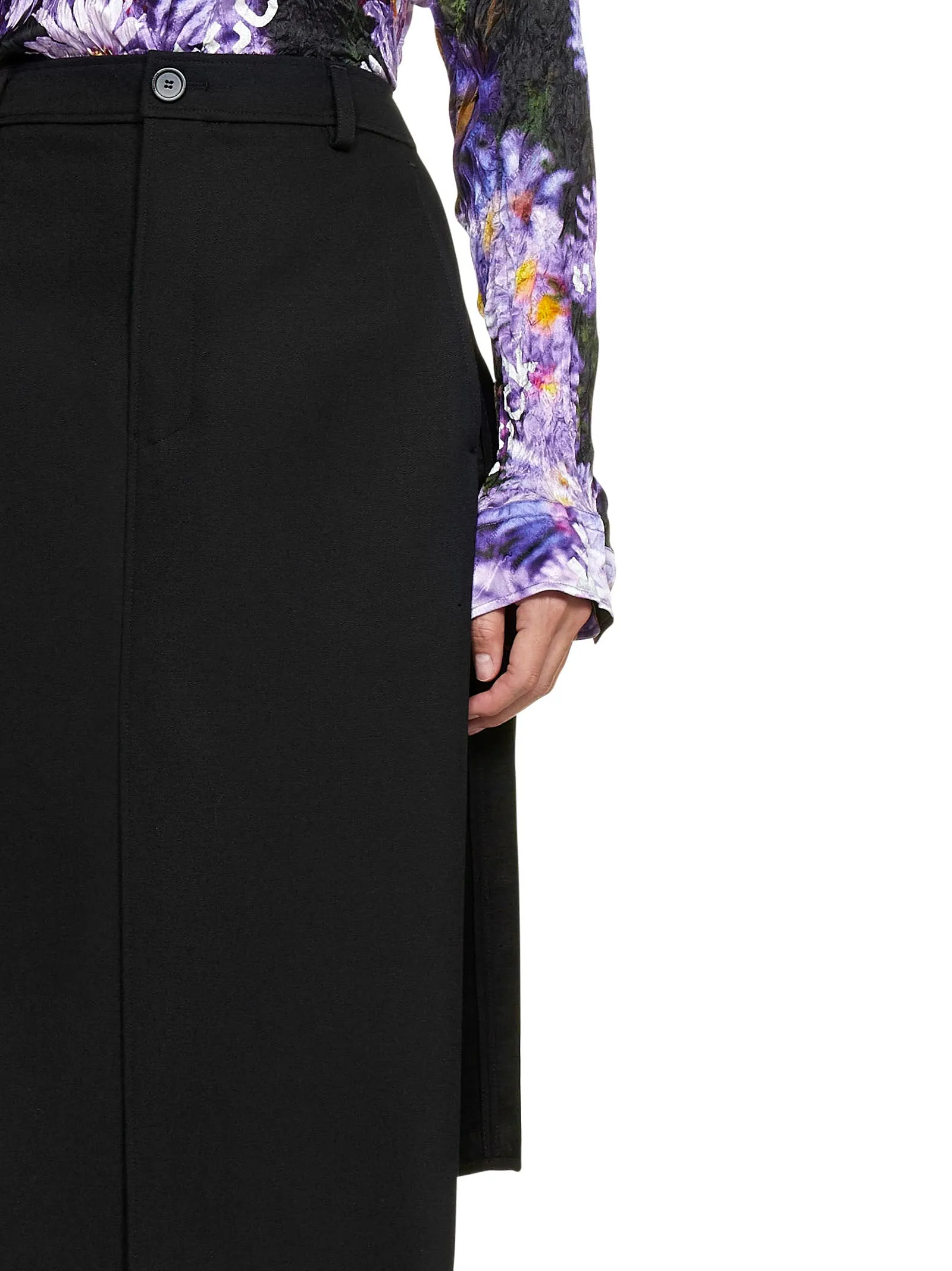 Balenciaga Panelled Midi Skirt