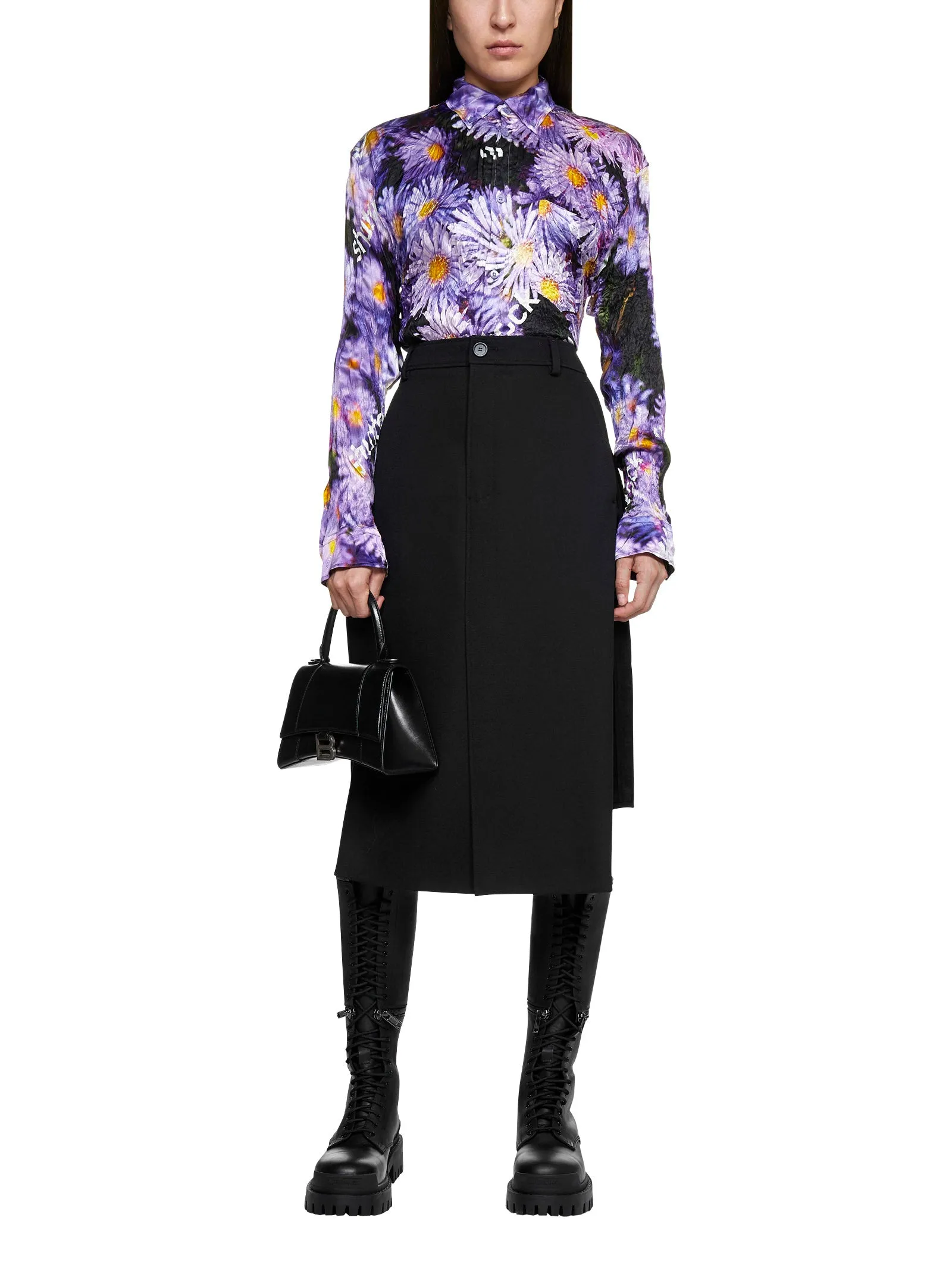 Balenciaga Panelled Midi Skirt
