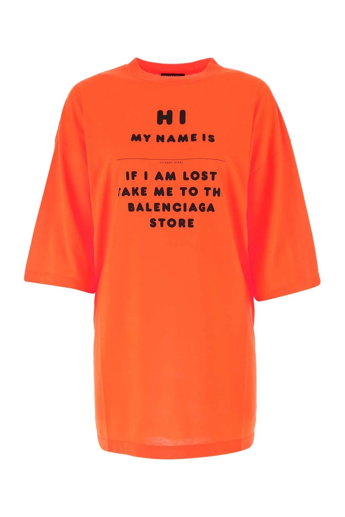 Balenciaga Slogan Printed Crewneck T-Shirt