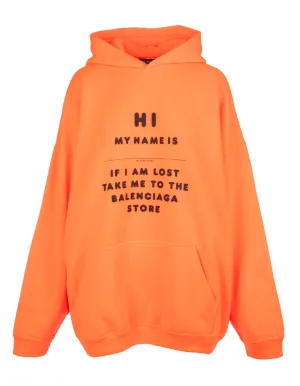 Balenciaga Slogan Printed Hoodie