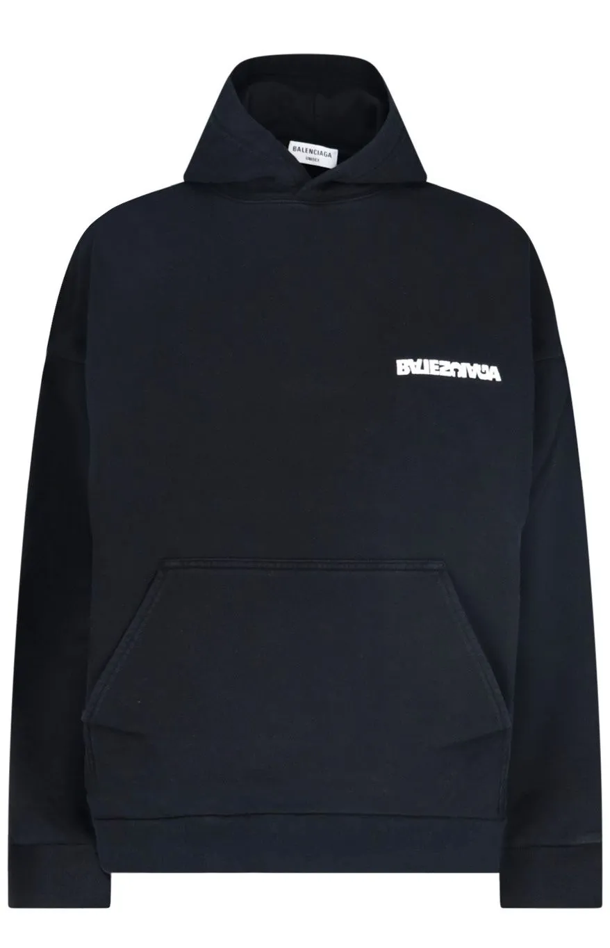 Balenciaga Turn Logo Print Hoodie