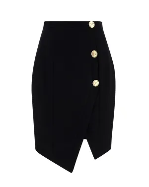 Balmain Asymmetric Buttoned Skirt