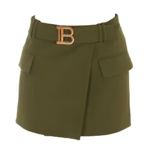 Balmain B Buckle Mini Skirt