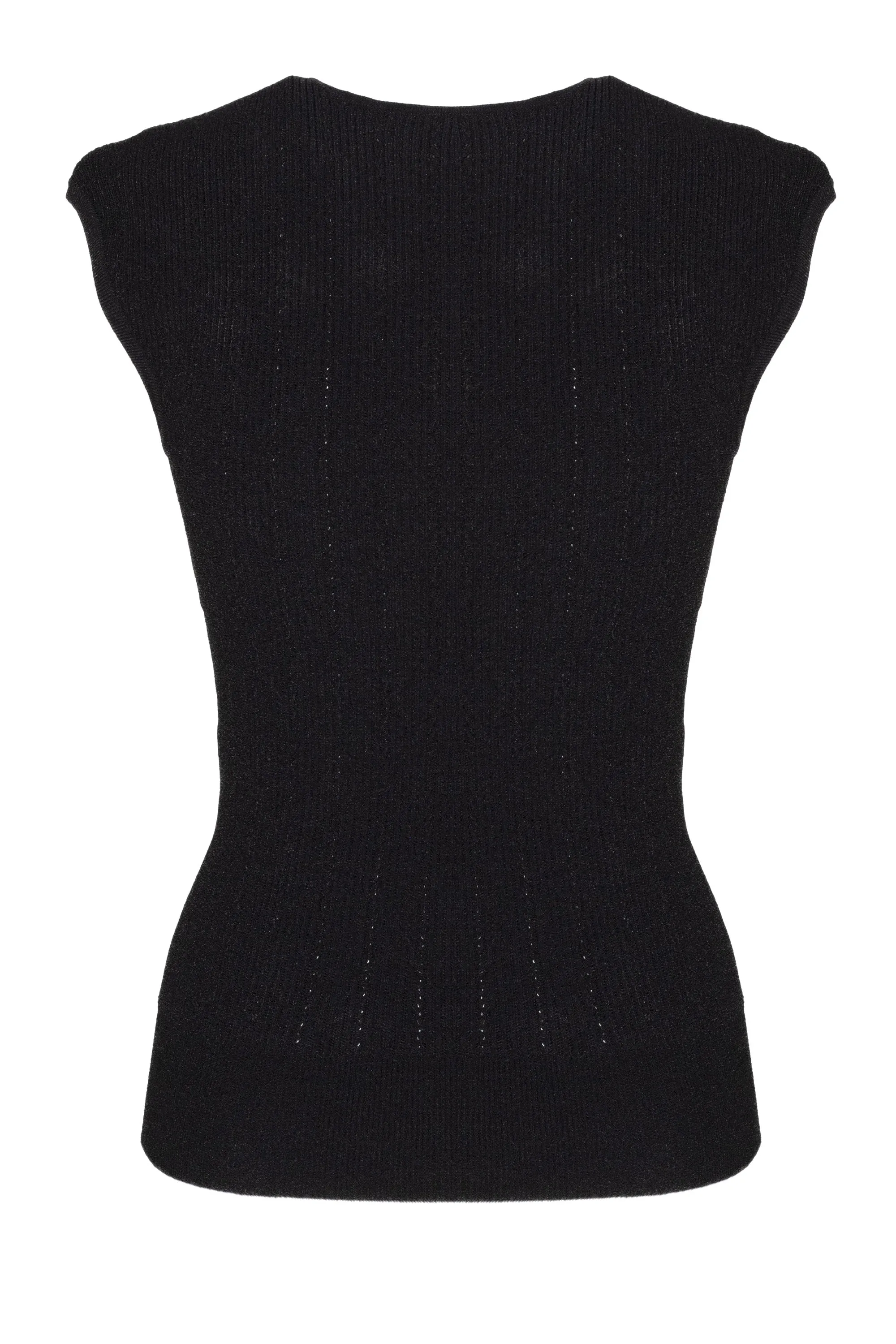 Balmain Button-Detail Sleeveless Top