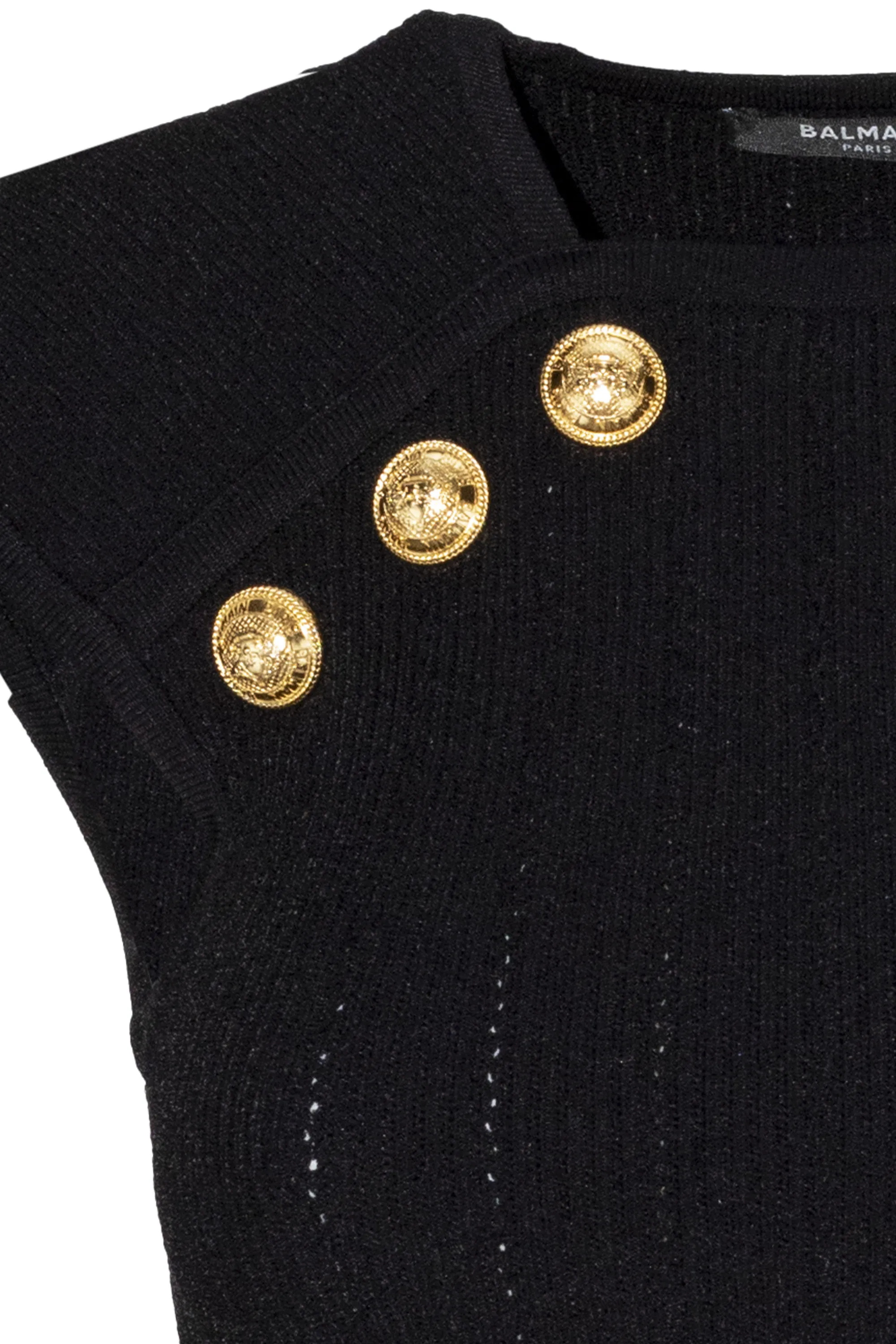 Balmain Button-Detail Sleeveless Top