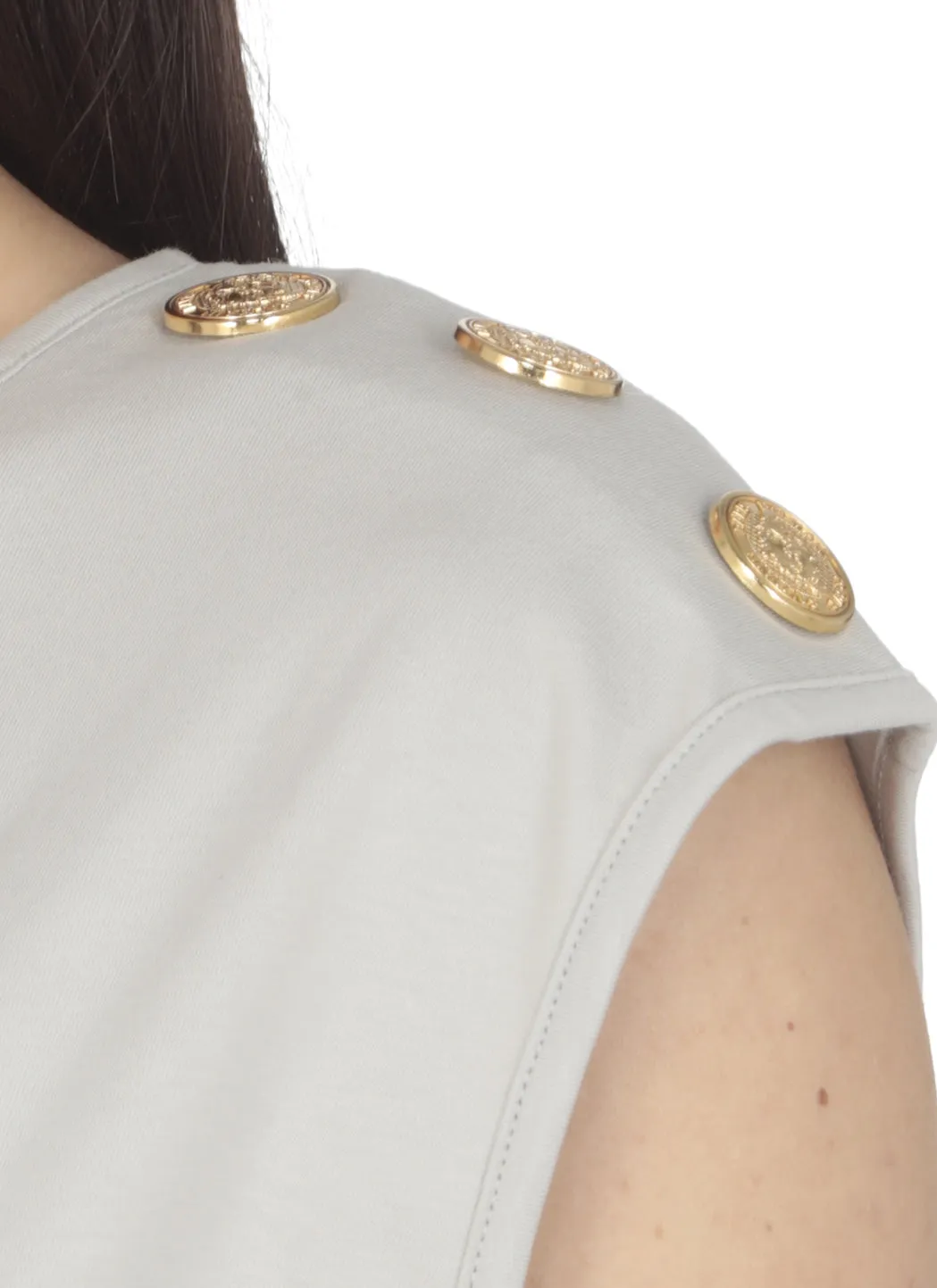 Balmain Button Embellished Tank Top