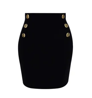 Balmain Buttoned Detailed Mini Skirt