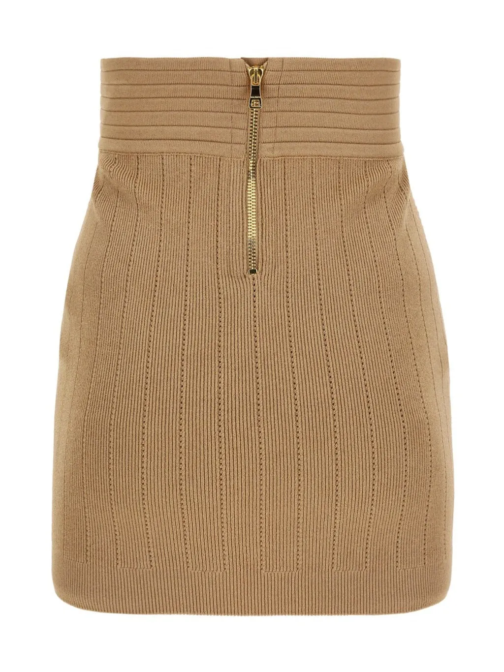 Balmain Buttoned Knit Mini Skirt