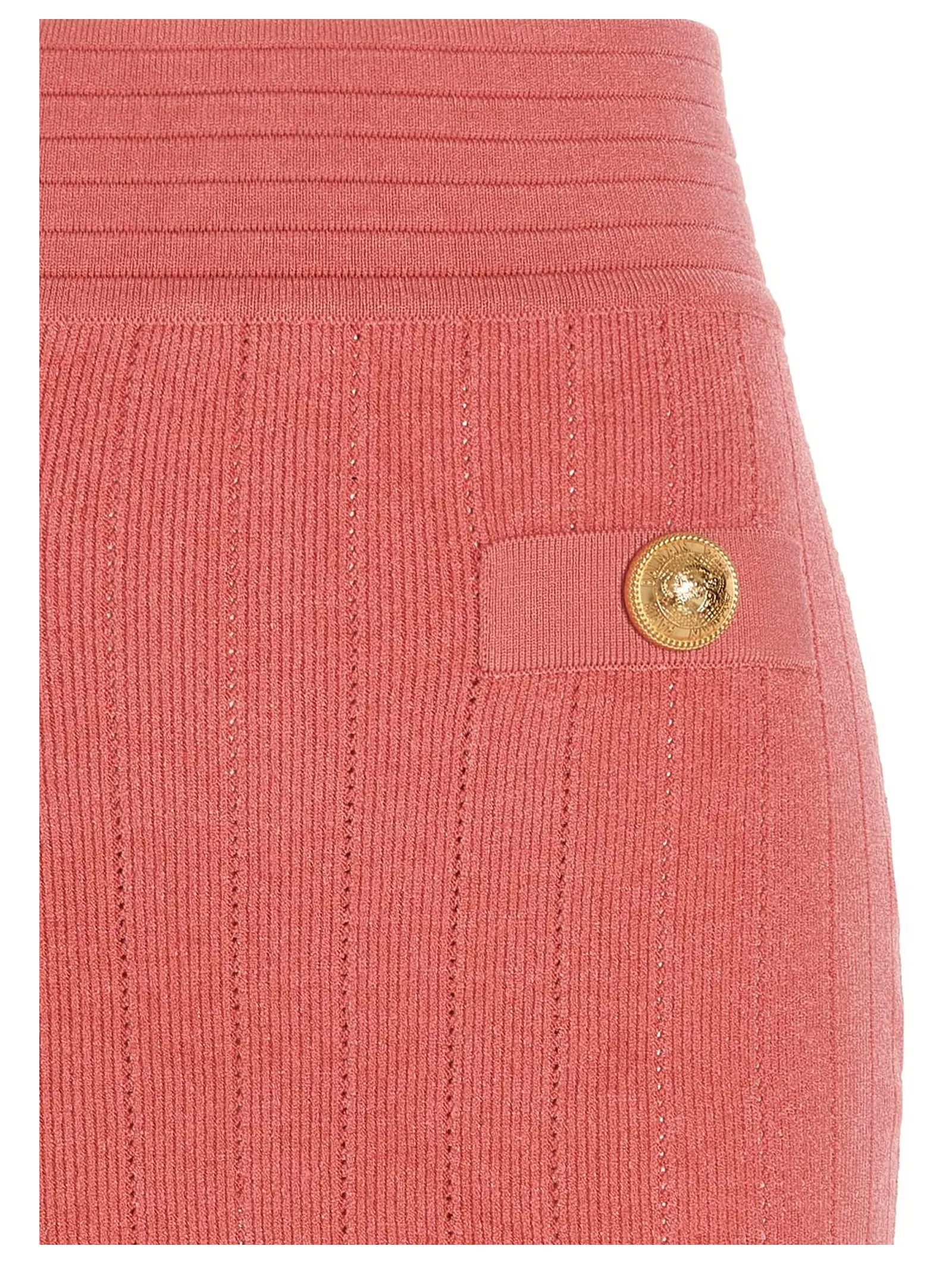 Balmain Buttoned Knit Mini Skirt