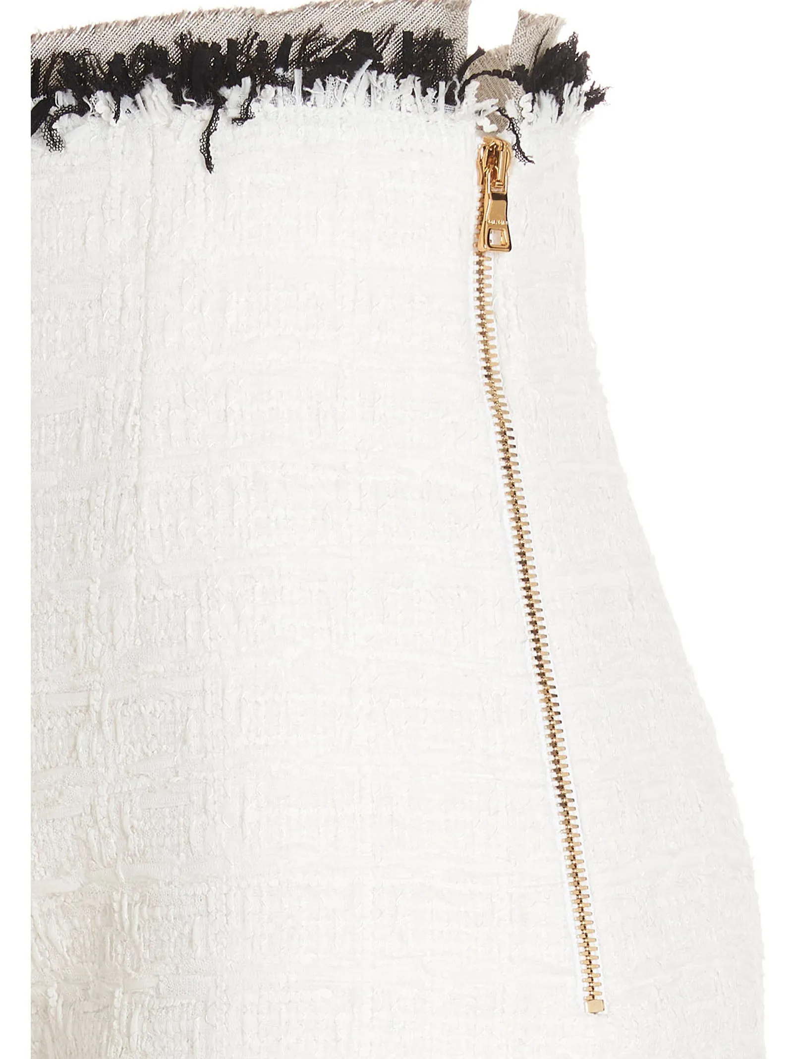 Balmain Contrast-Trim Frayed Edge Shorts