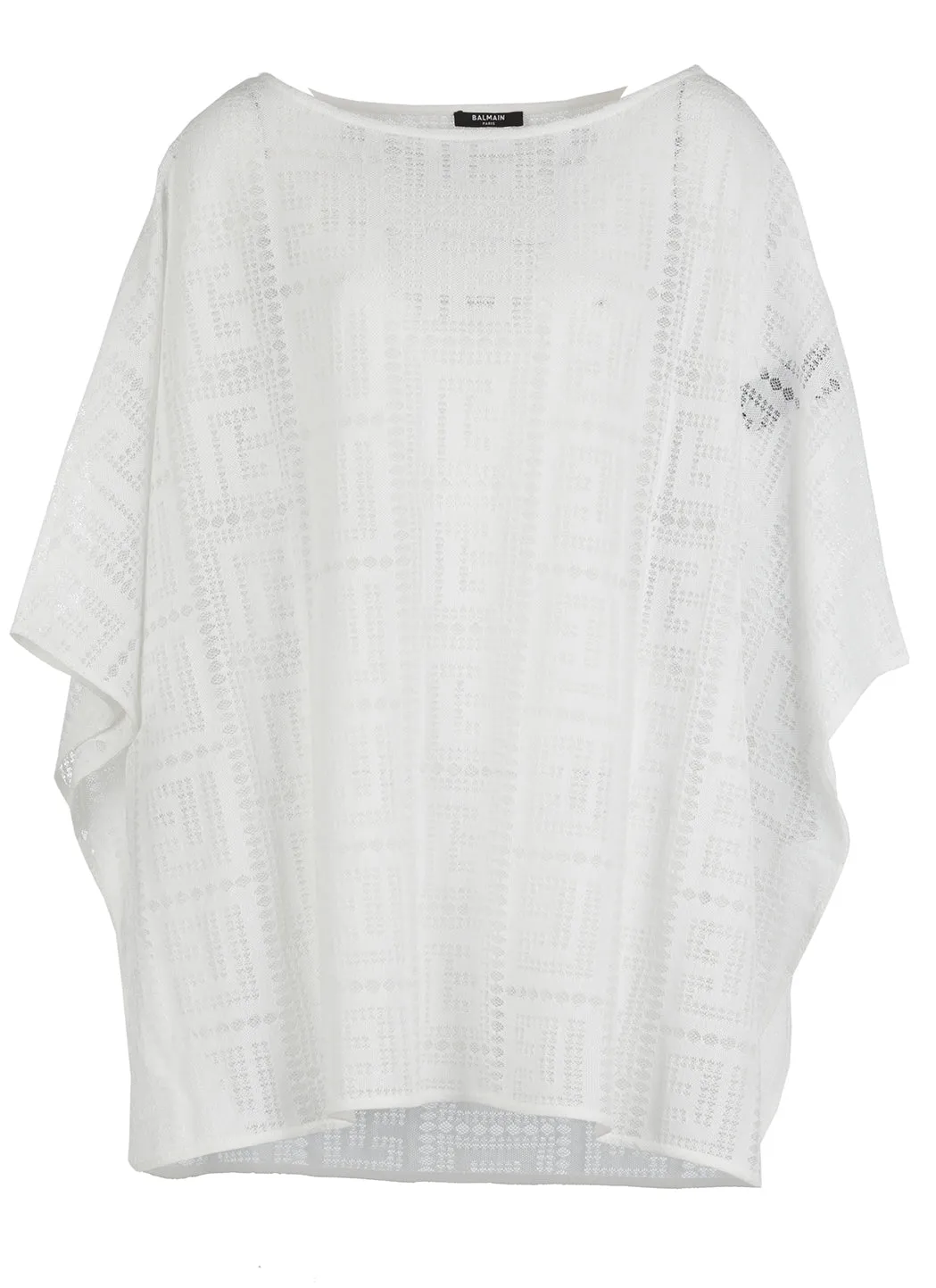 Balmain Crewneck Embroidered Oversized Top