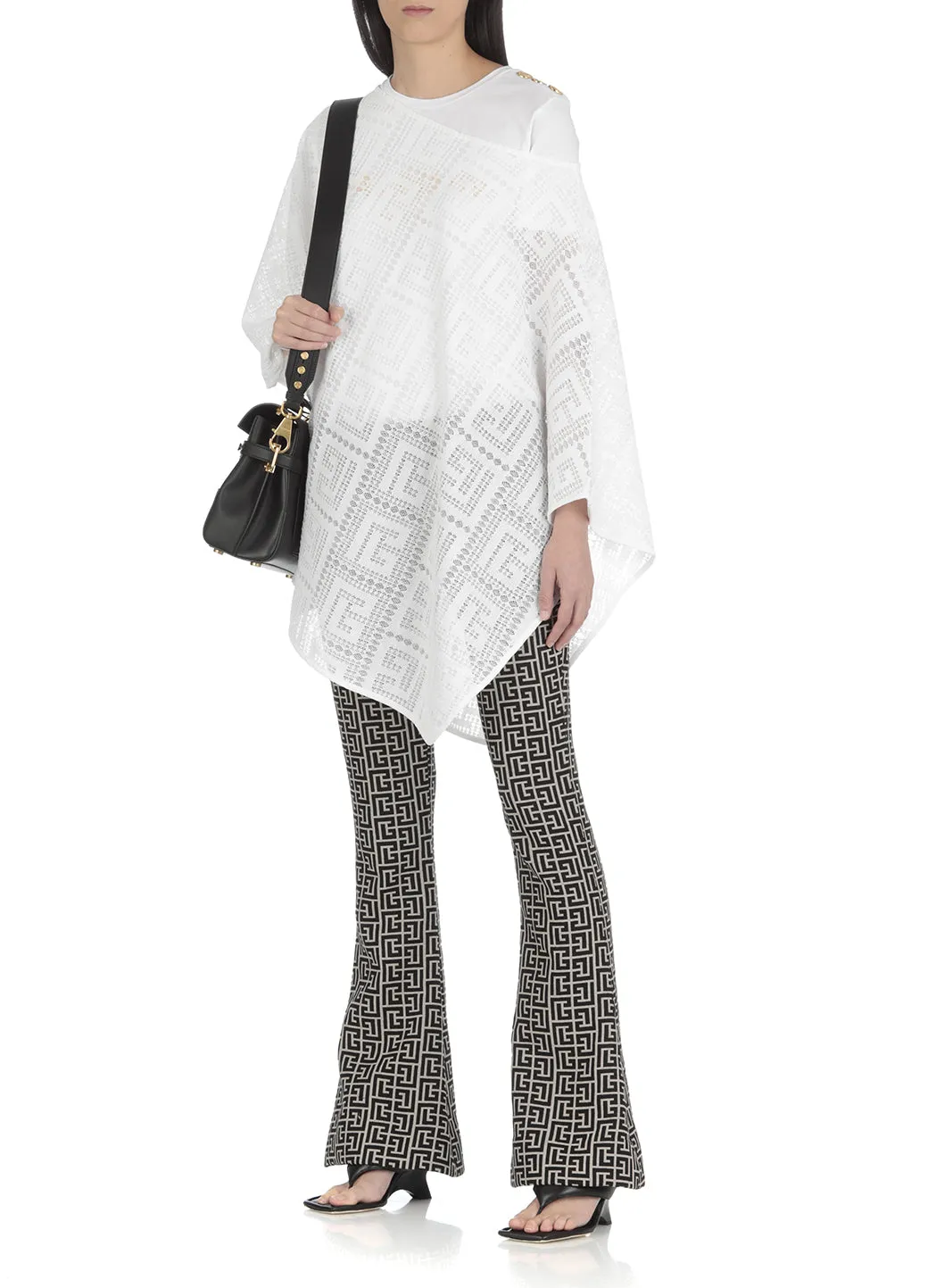 Balmain Crewneck Embroidered Oversized Top
