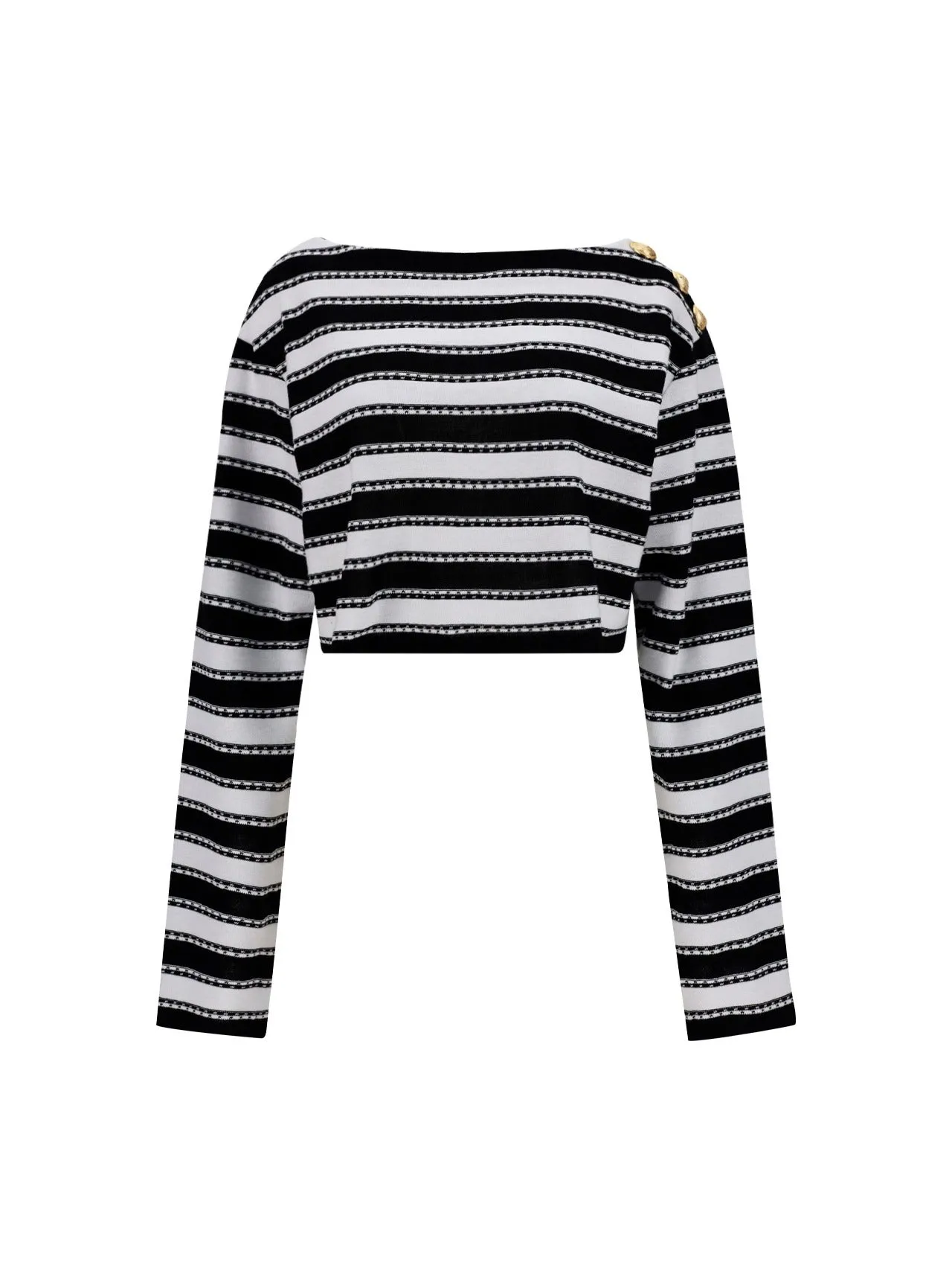 Balmain Cropped Striped Top