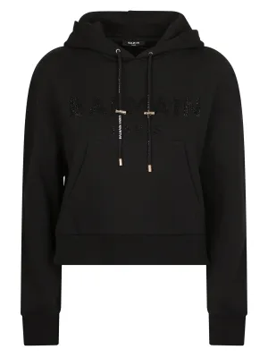 Balmain Embellished Logo Hoodie