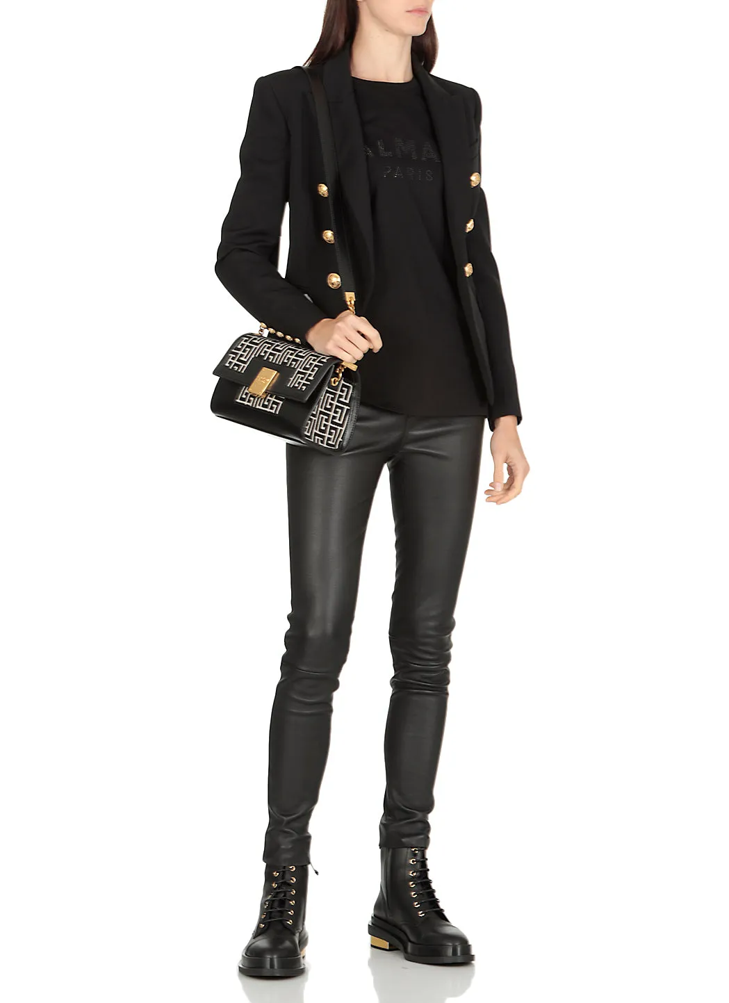 Balmain Logo Embellished Crewneck T-Shirt