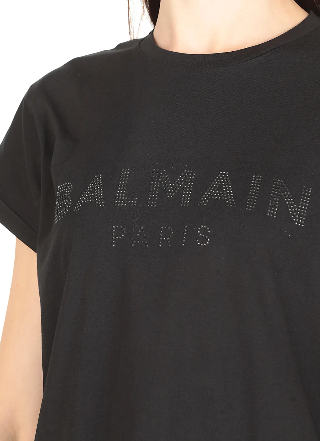 Balmain Logo Embellished Crewneck T-Shirt