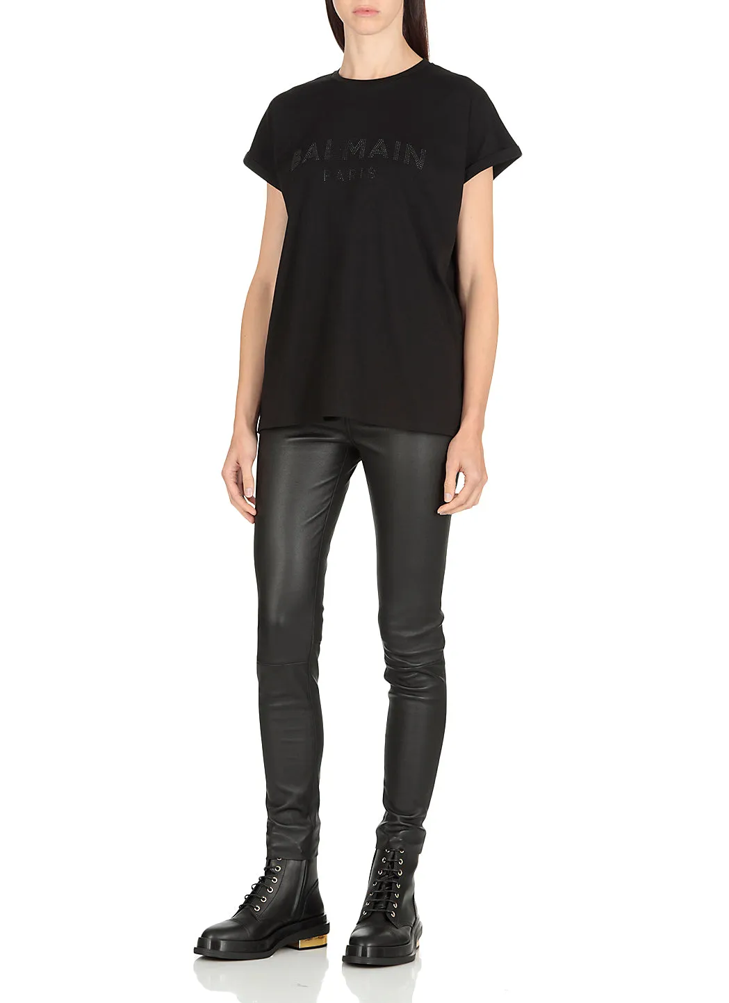 Balmain Logo Embellished Crewneck T-Shirt