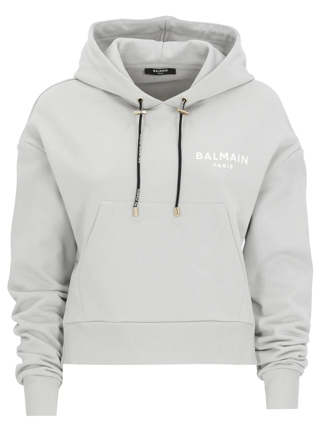 Balmain Logo Flocked Hoodie