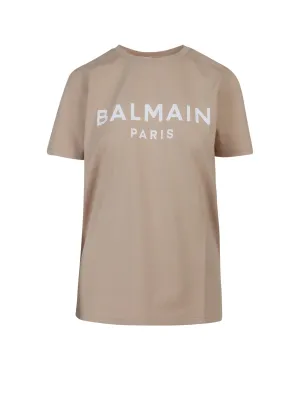 Balmain Logo Printed Crewneck T-Shirt
