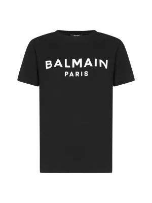 Balmain Logo Printed Crewneck T-Shirt