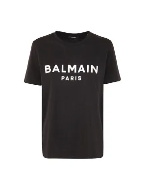 Balmain Logo Printed Crewneck T-Shirt