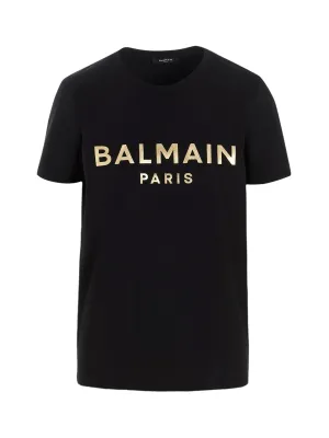 Balmain Logo Printed Crewneck T-Shirt