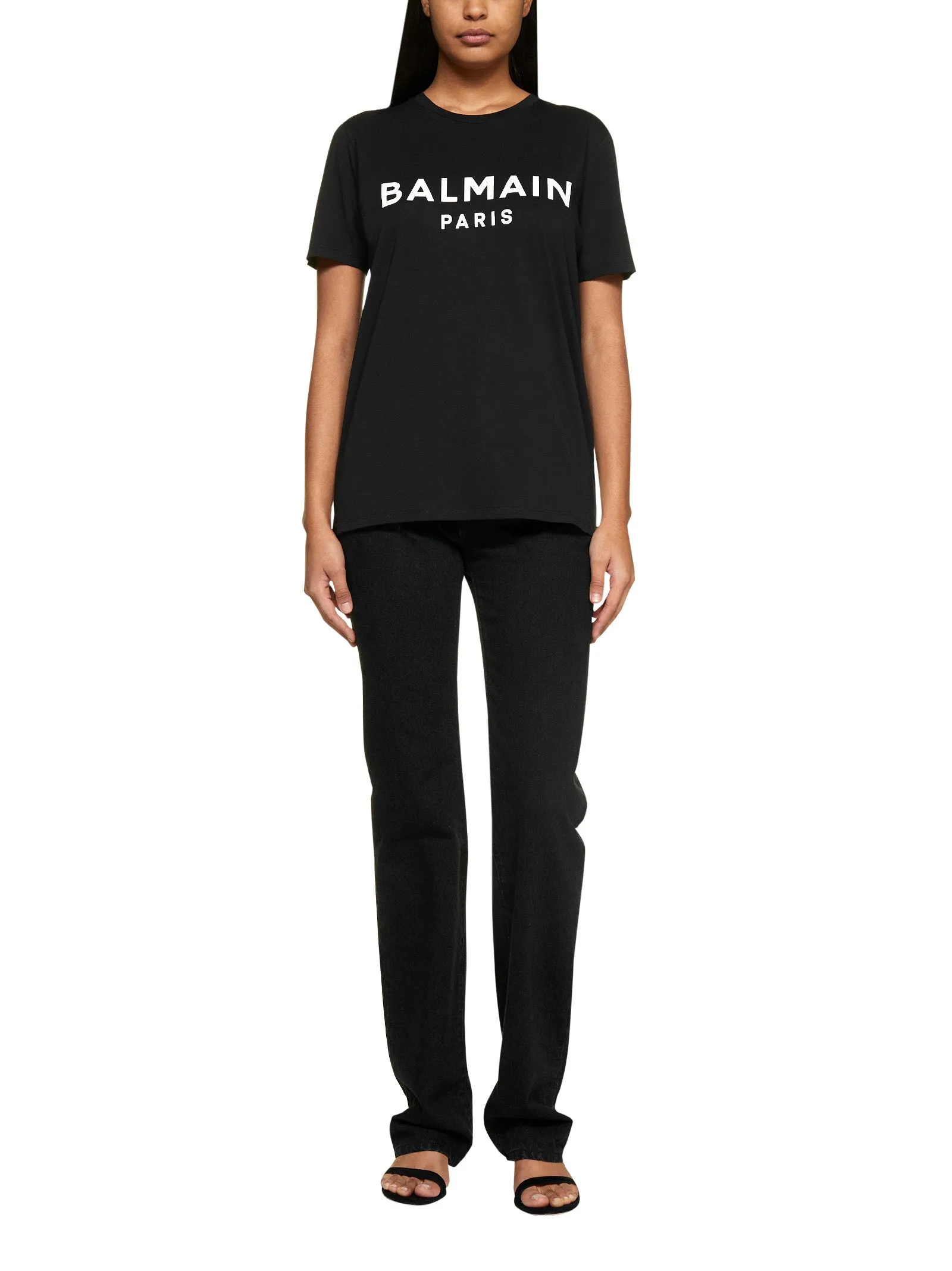Balmain Logo Printed Crewneck T-Shirt