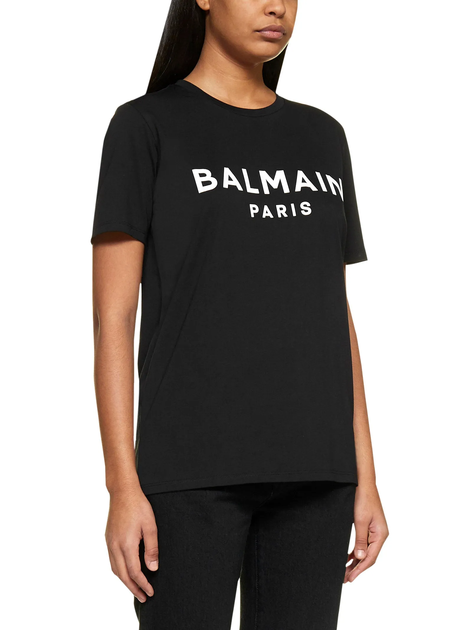 Balmain Logo Printed Crewneck T-Shirt