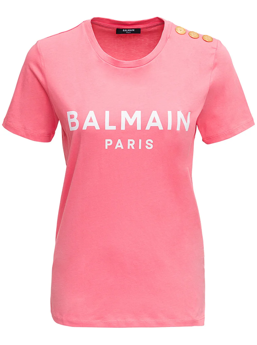 Balmain Logo Printed Crewneck T-Shirt