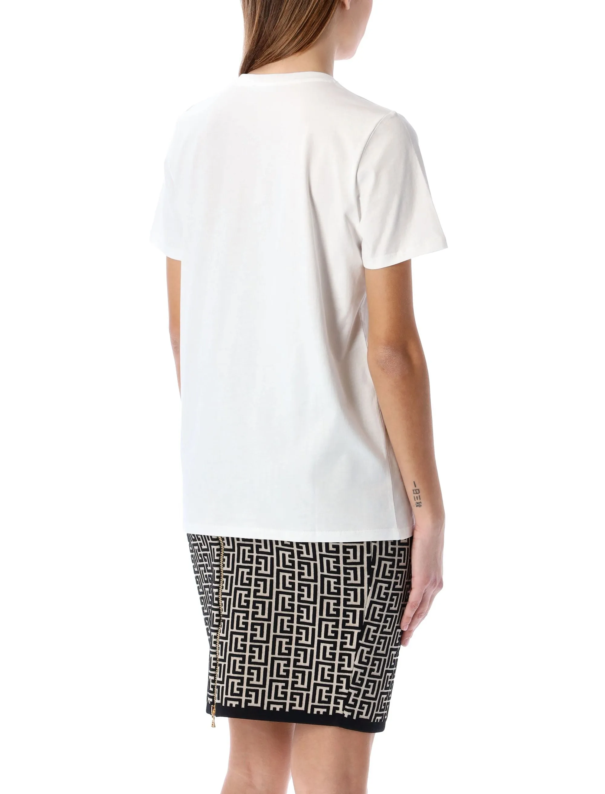 Balmain Logo Printed Crewneck T-Shirt