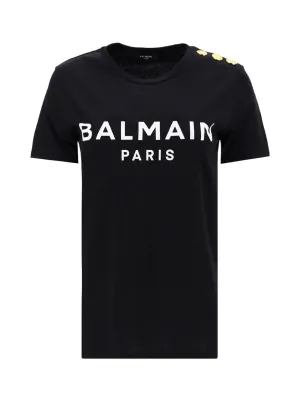 Balmain Logo Printed Crewneck T-Shirt