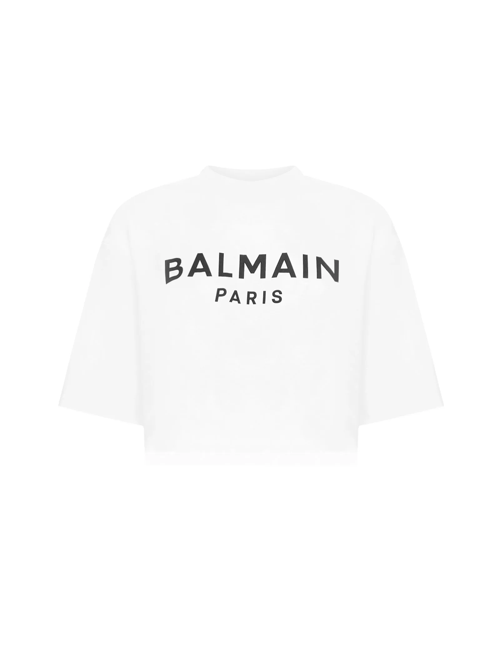 Balmain Logo Printed Cropped T-Shirt