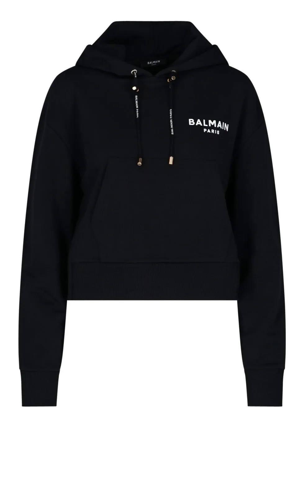 Balmain Logo Printed Drawstring Hoodie