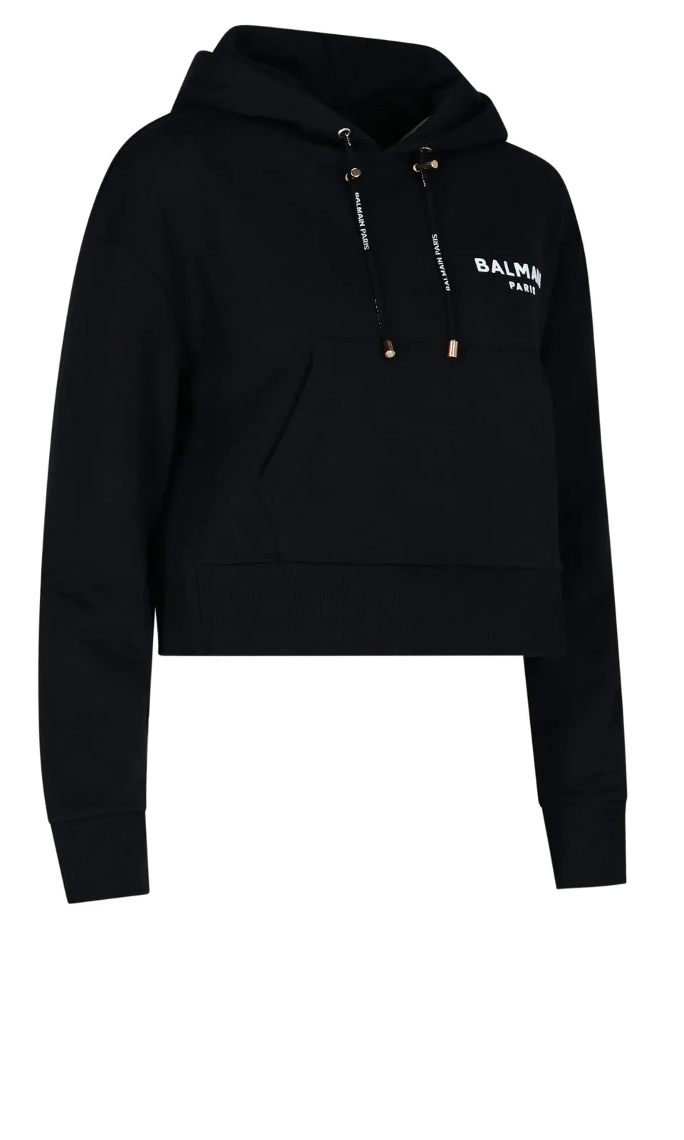 Balmain Logo Printed Drawstring Hoodie