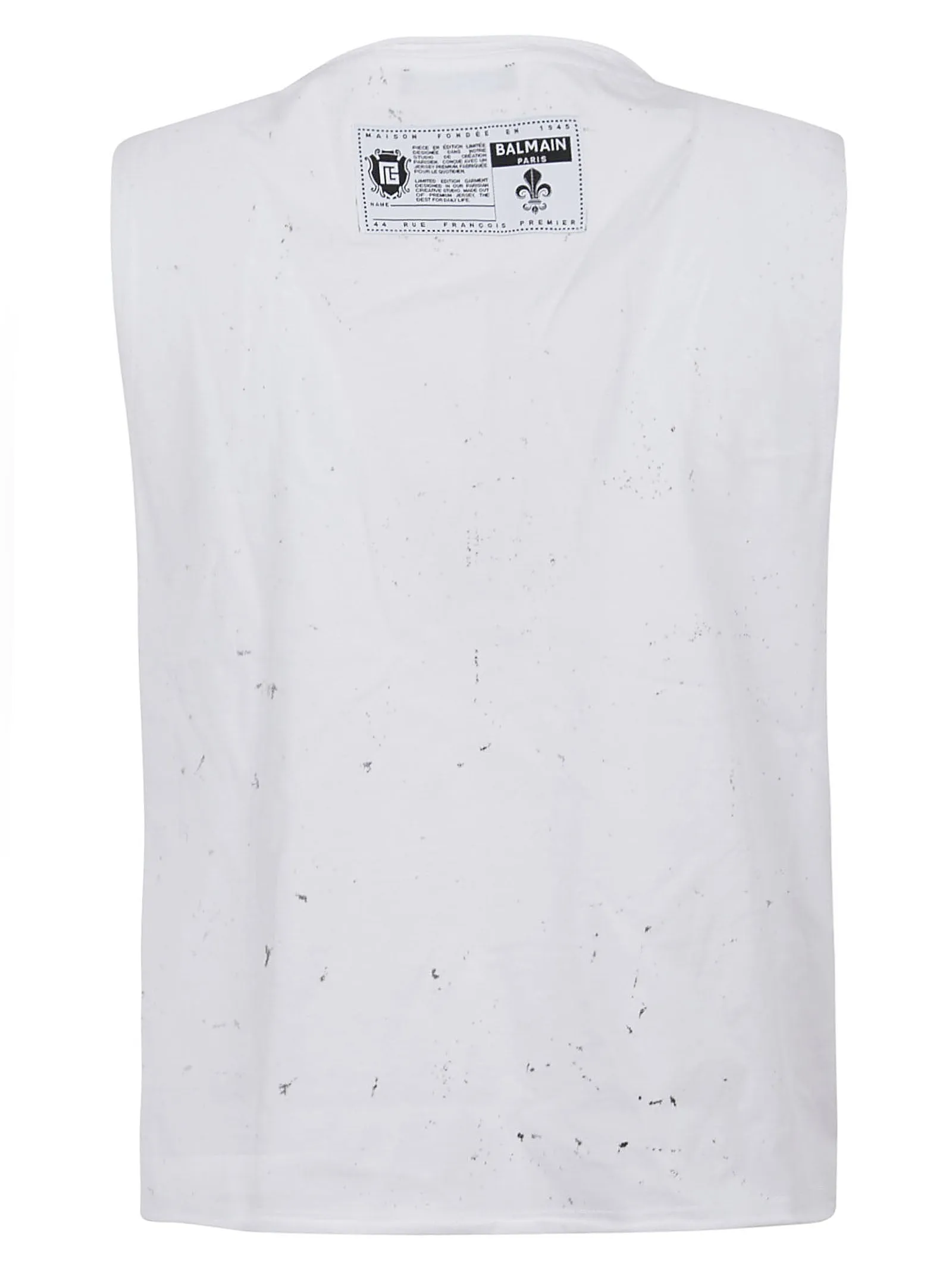 Balmain Logo Printed Sleeveless T-Shirt