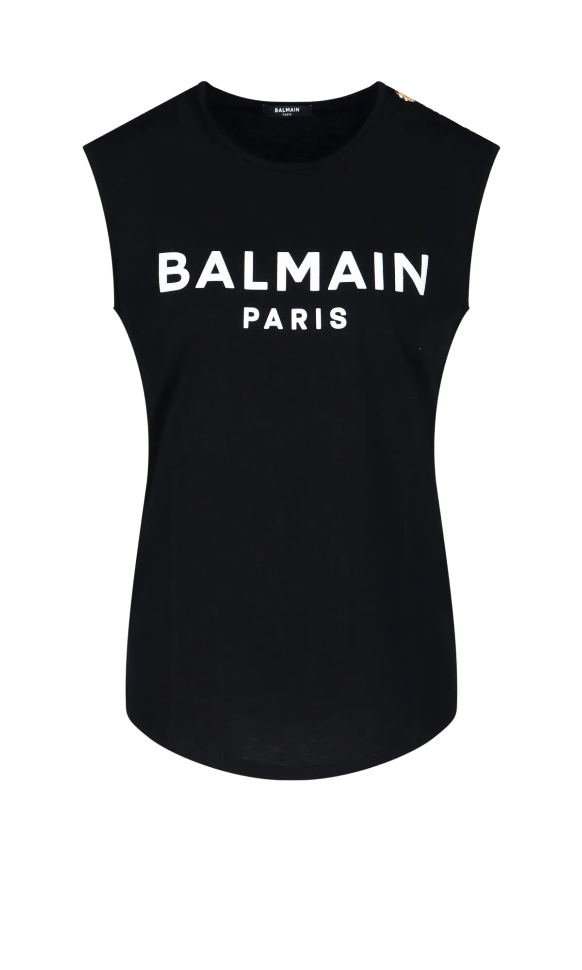 Balmain Logo Printed Sleeveless Top