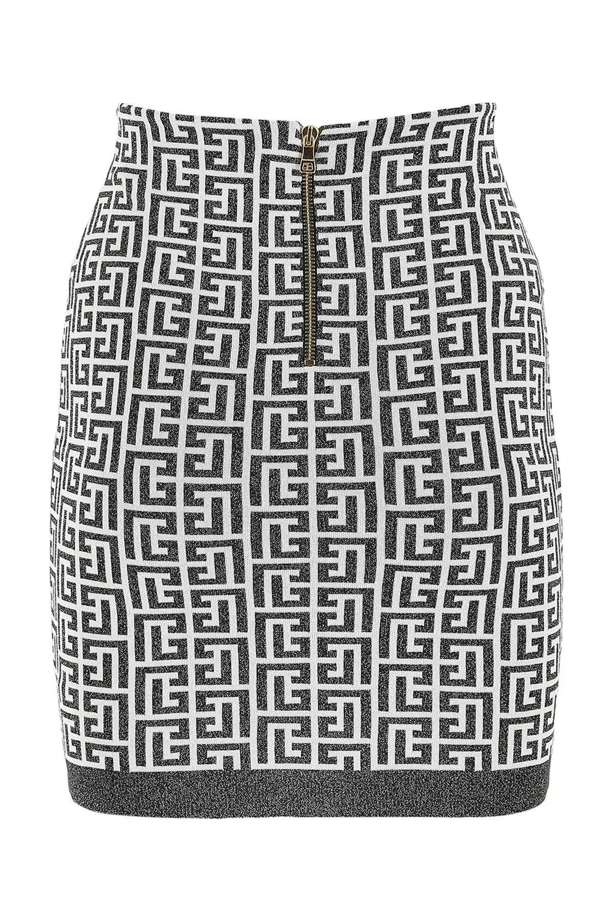 Balmain Monogram Jacquard Mini Skirt