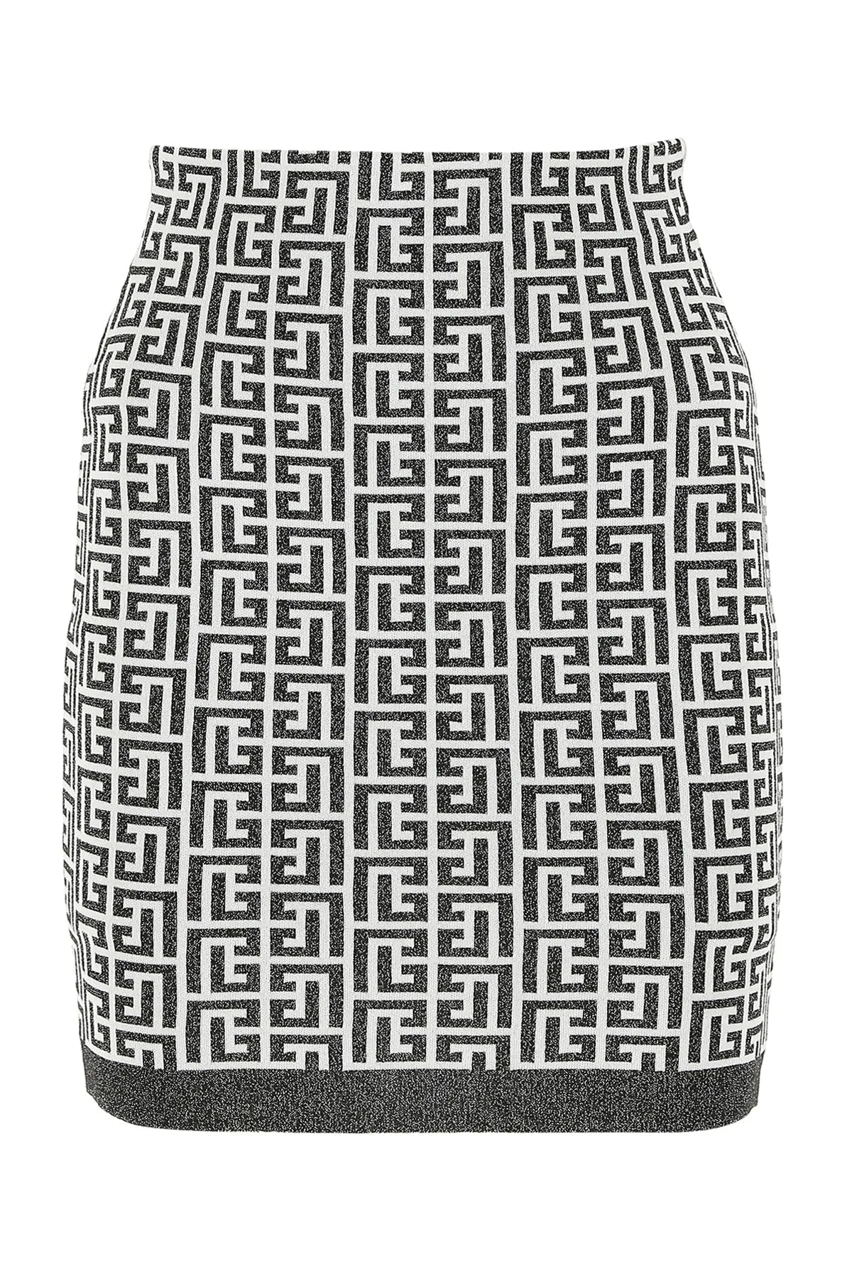 Balmain Monogram Jacquard Mini Skirt
