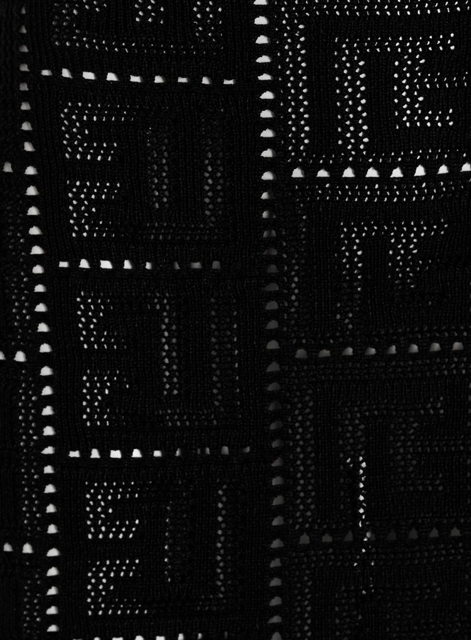 Balmain Perforated Monogram Midi Skirt