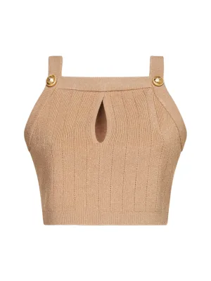 Balmain Sleeveless Knit Tank Top