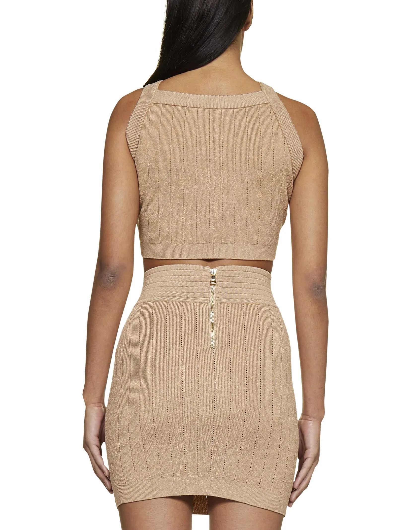 Balmain Sleeveless Knit Tank Top