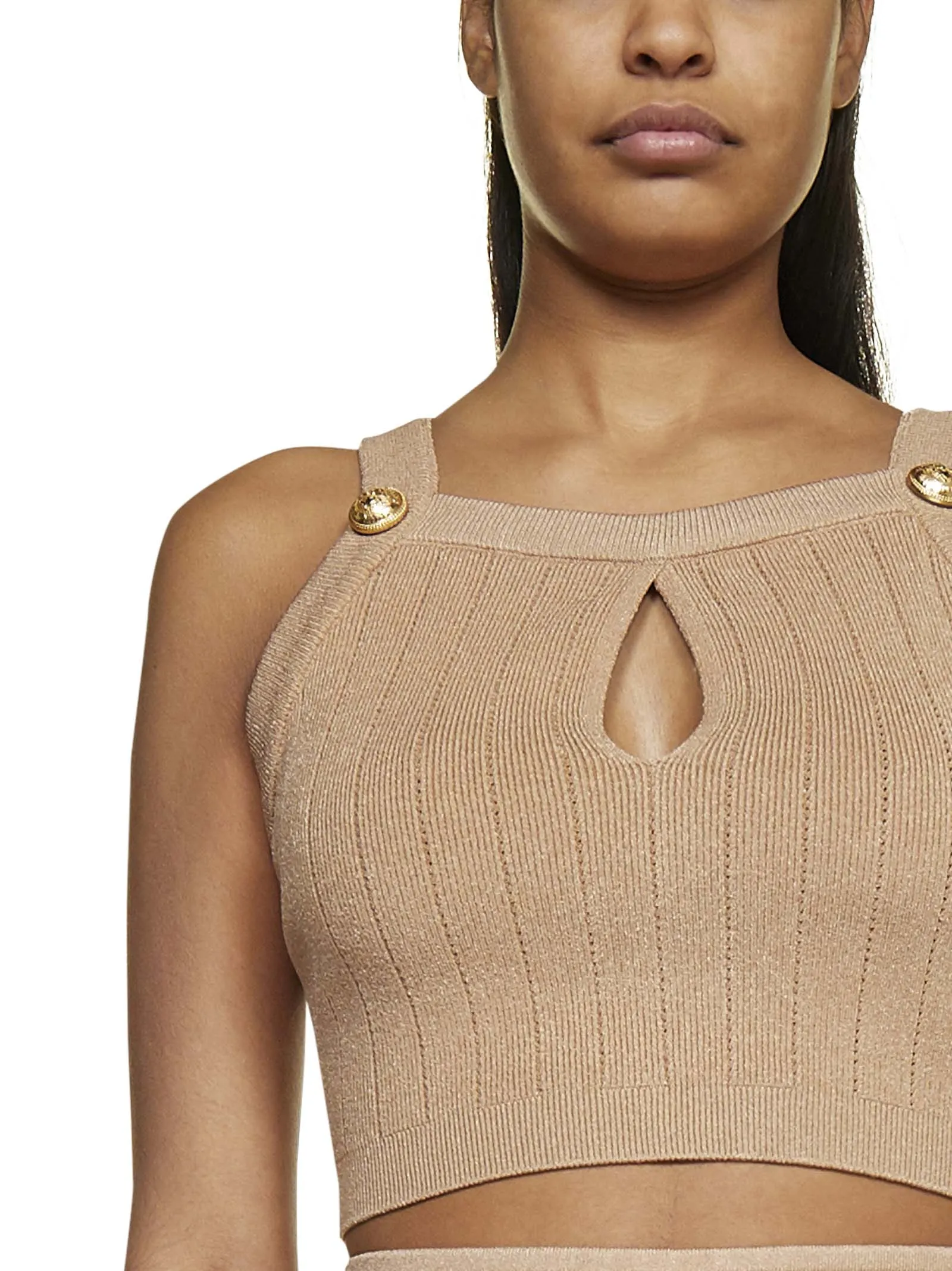 Balmain Sleeveless Knit Tank Top