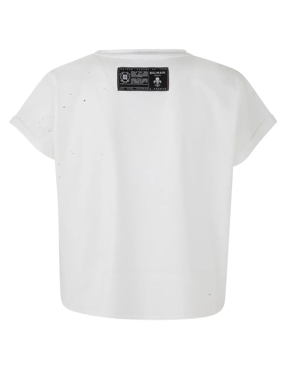 Balmain Slogan-Print Crewneck T-Shirt