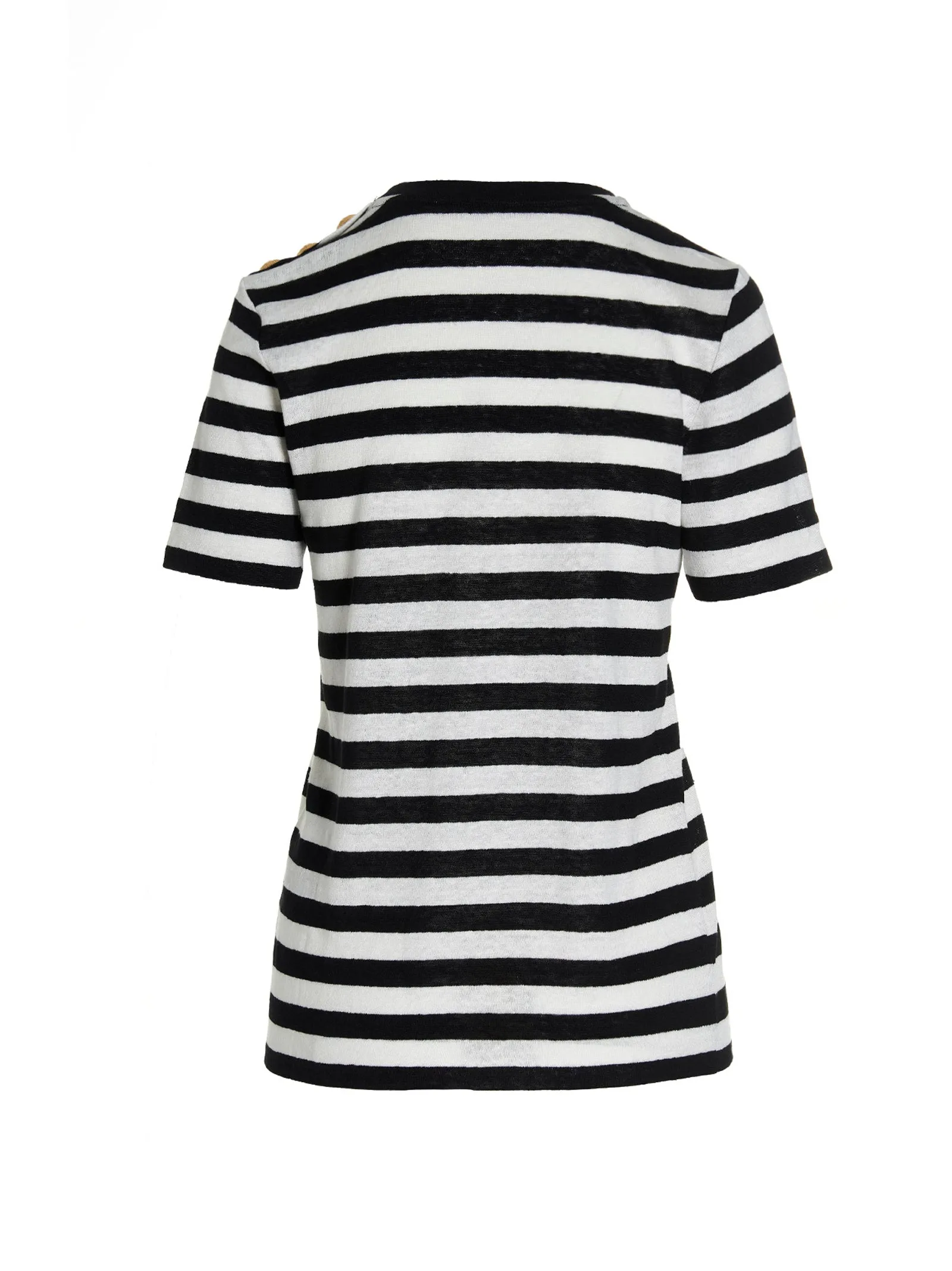 Balmain Striped Crewneck T-Shirt