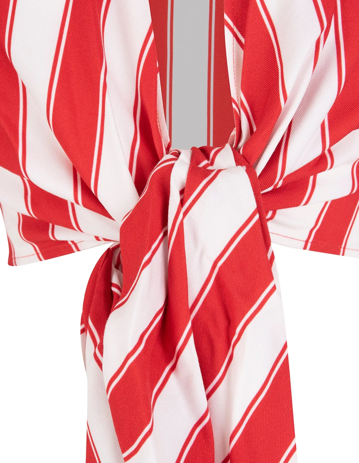 Balmain Striped Cropped Top