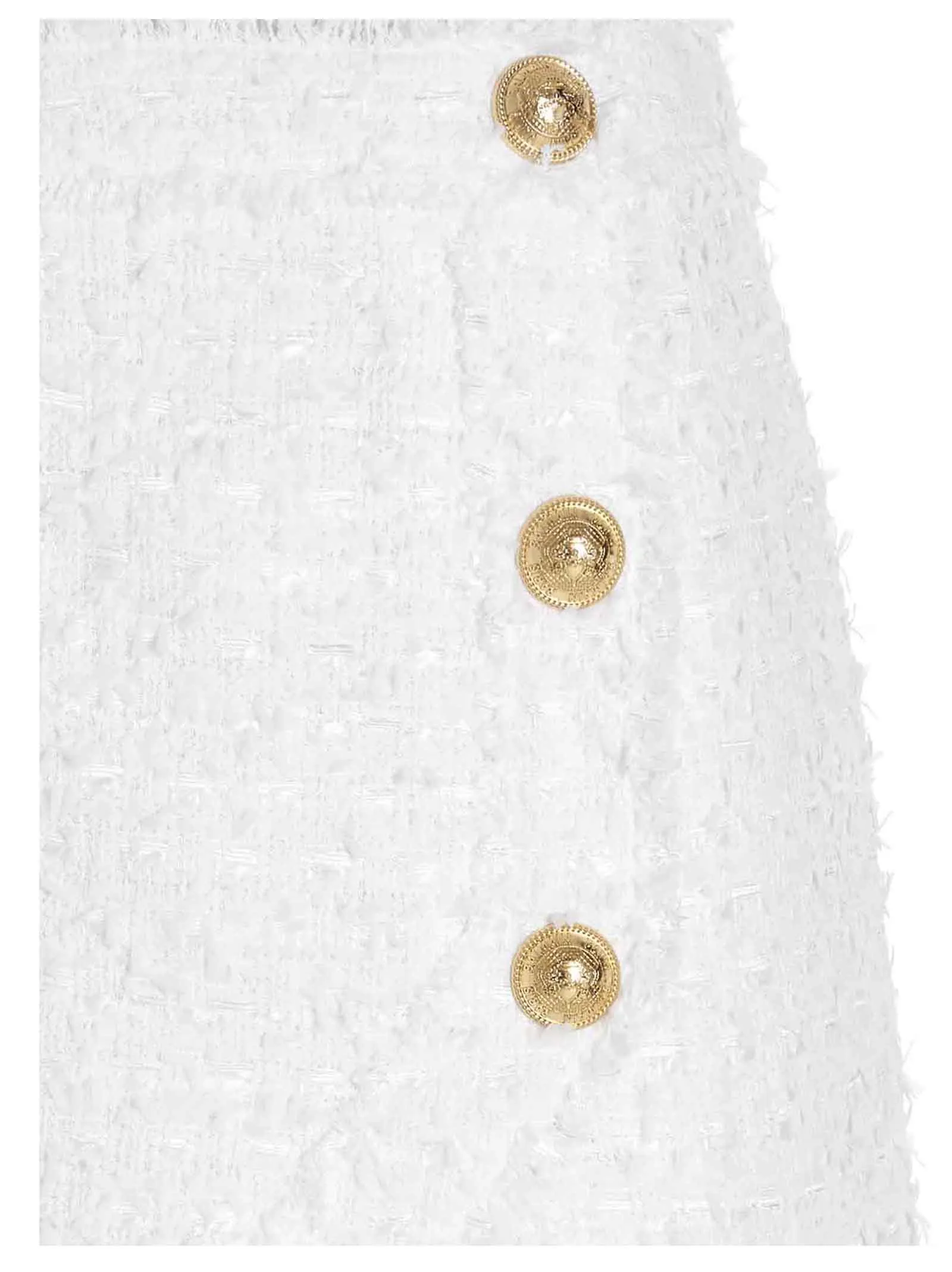 Balmain Tweed Asymmetric Mini Skirt