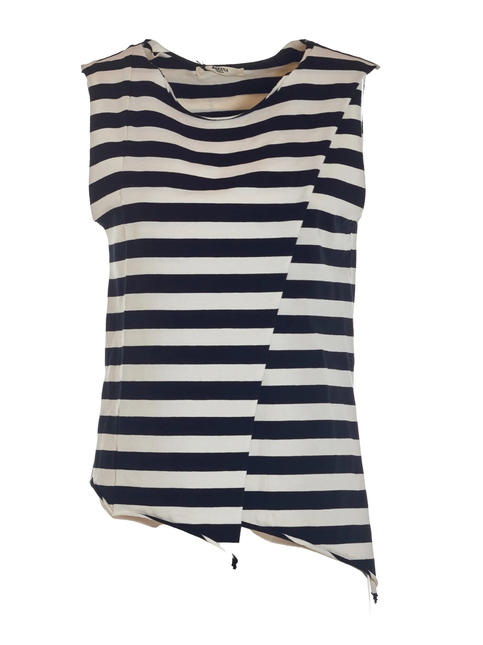 Barena Gelsa Striped Asymmetrical Top