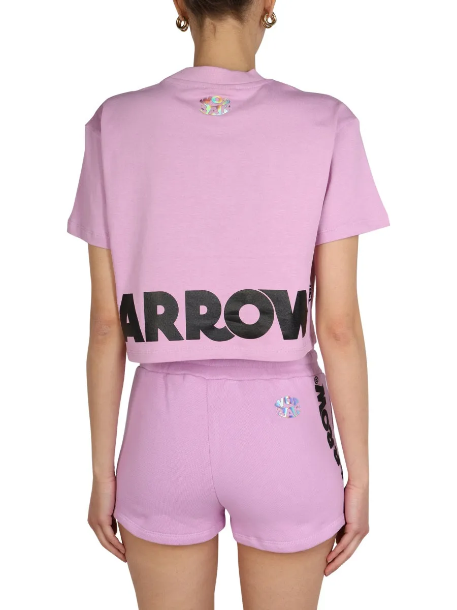 Barrow Logo Printed Cropped T-Shirt