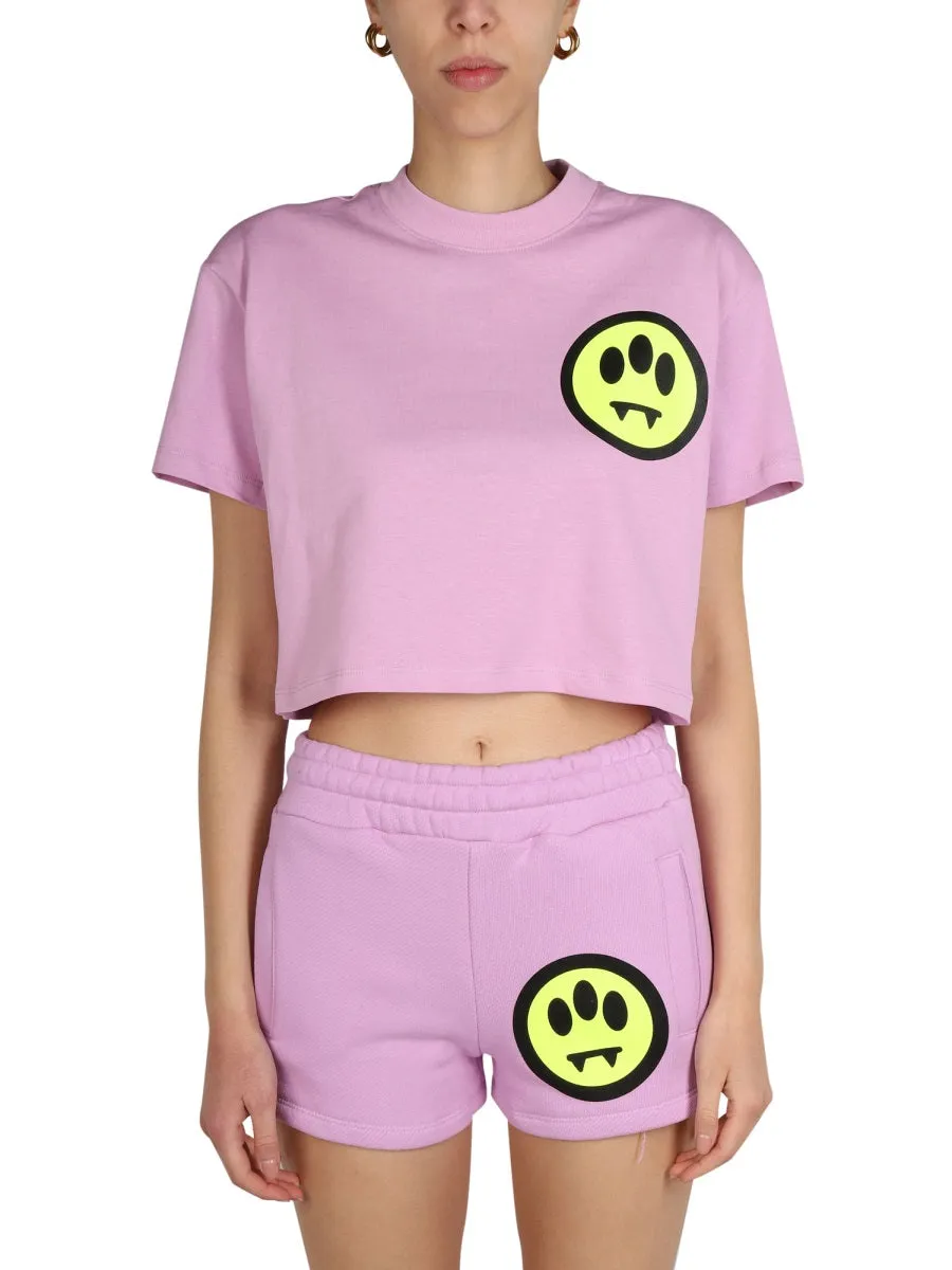 Barrow Logo Printed Cropped T-Shirt